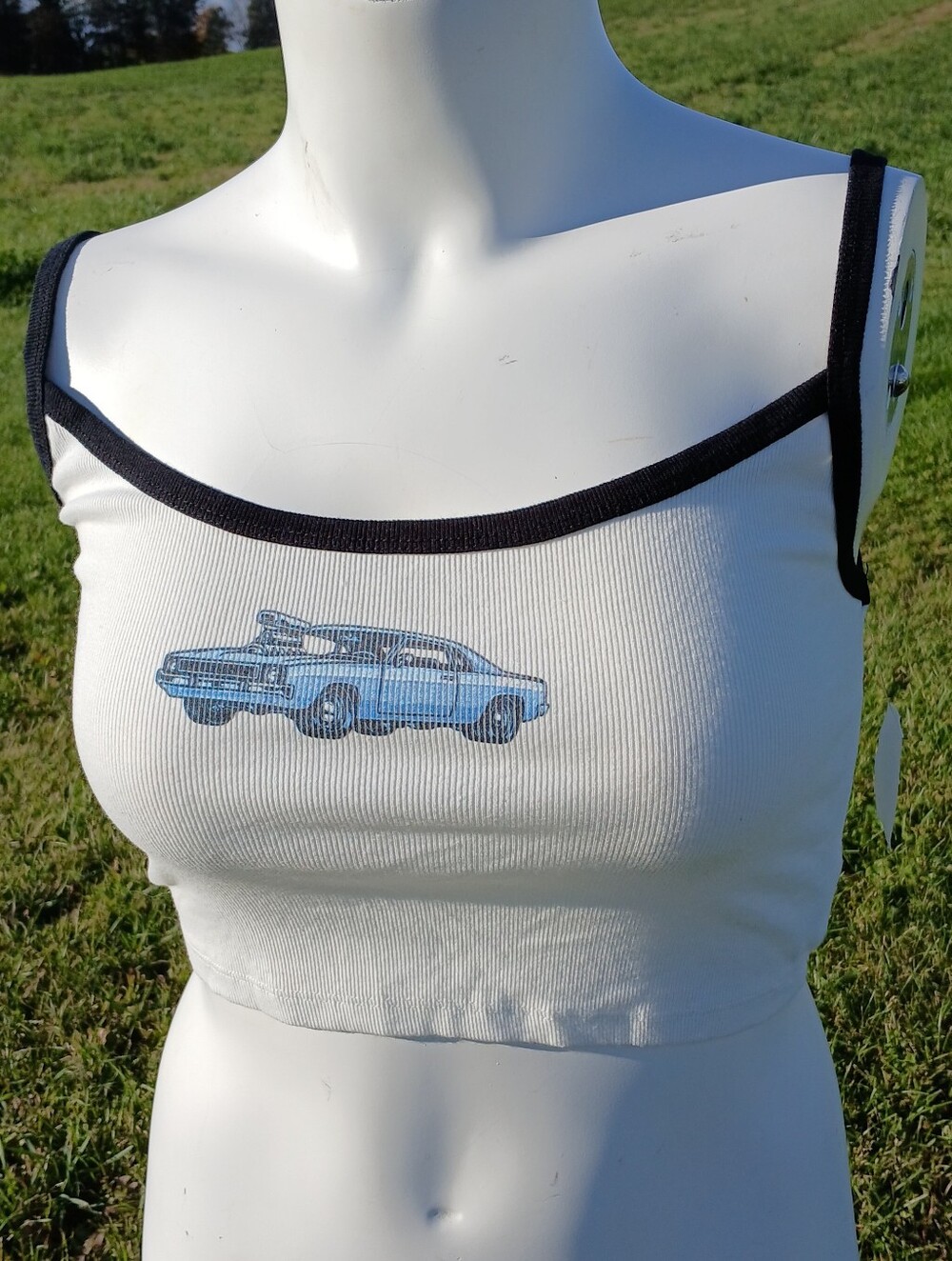 NEW NWT Muscle Car Cami Tank Top Shirt size L Large Aeropostale Cropped Crop